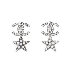 2020 Authentic Chanel CC Star Drop Earrings